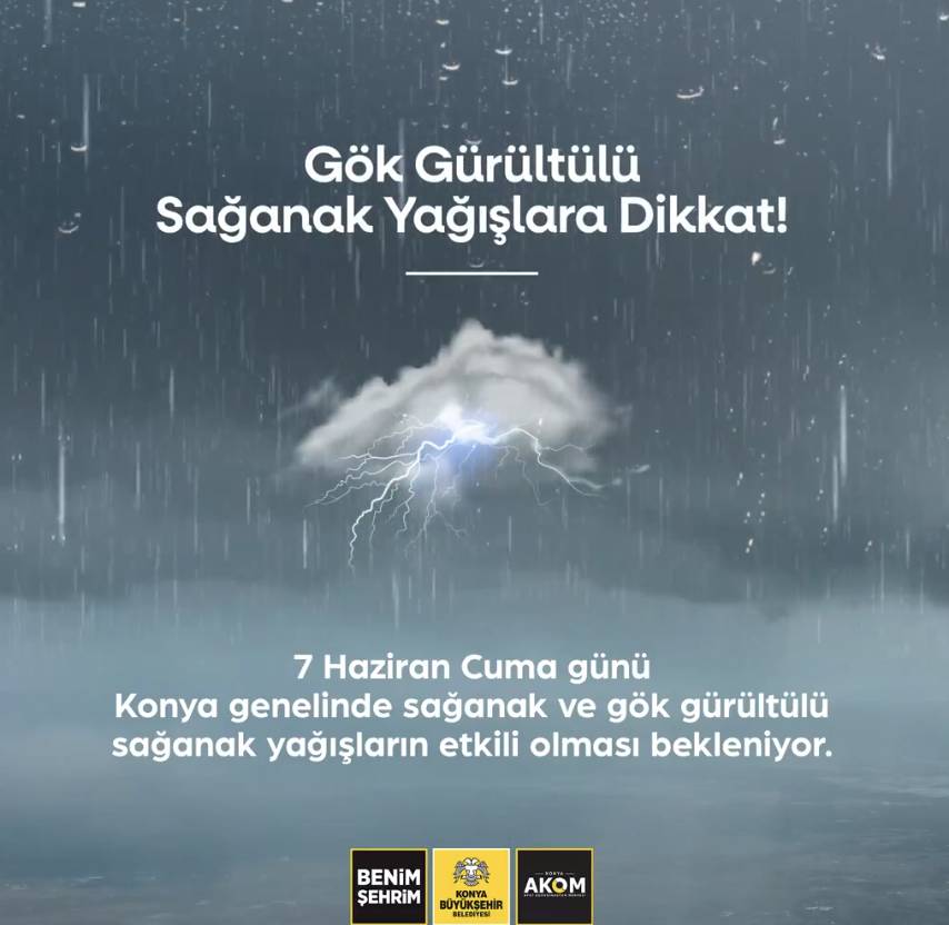 Konya’ya flaş uyarı: Yağmur ve dolu şehri 3 gün teslim alacak 18